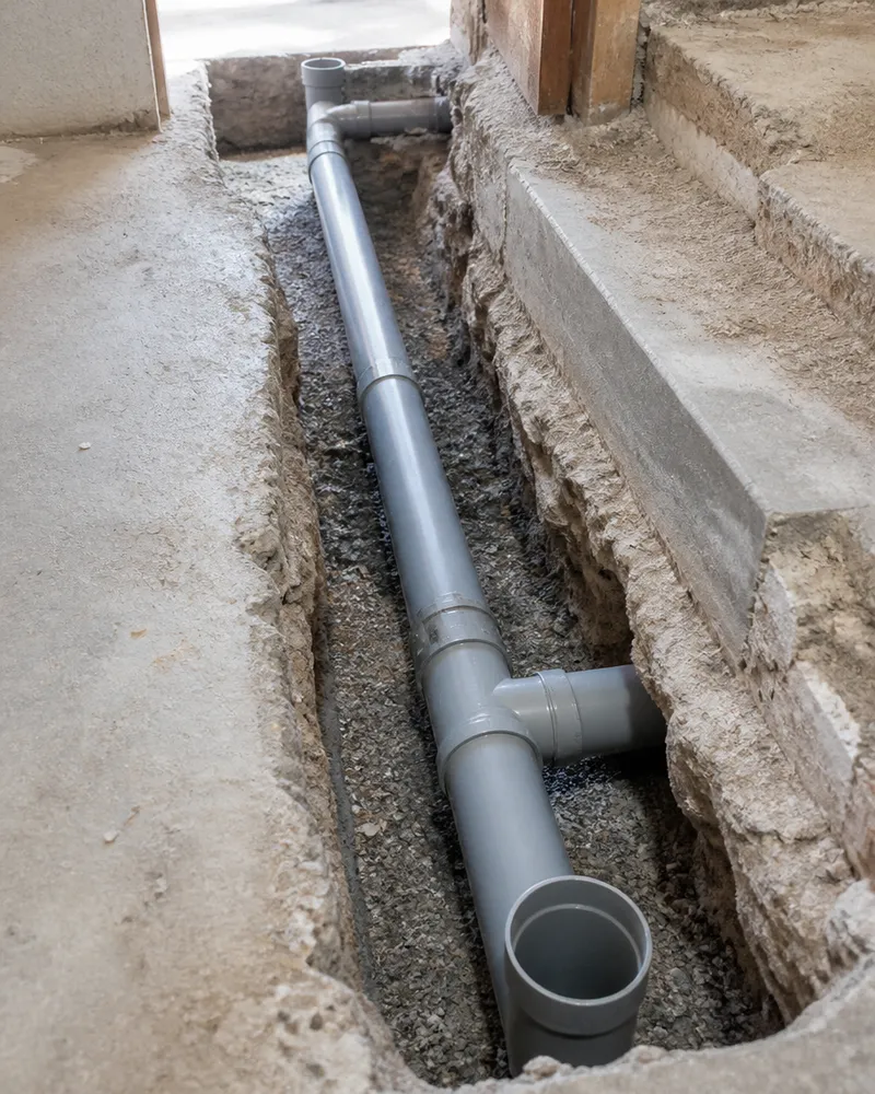 New drain installation in Orihuela Costa