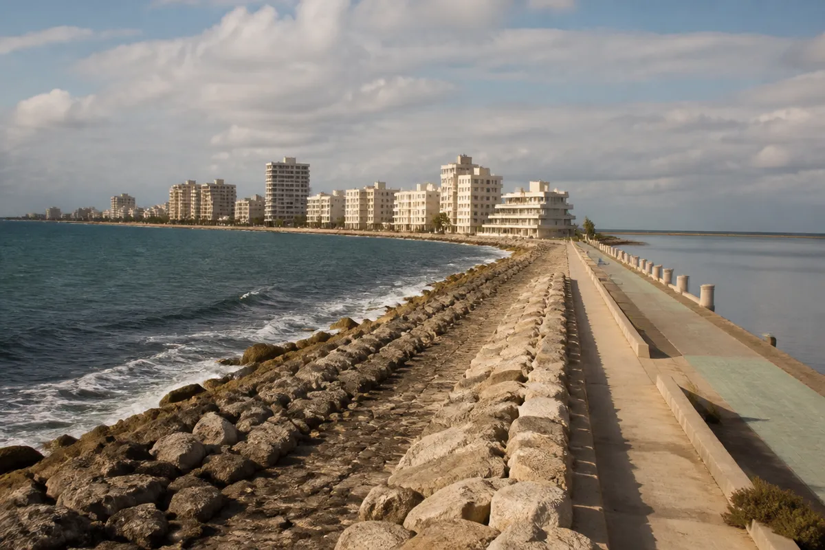 La Manga del Mar Menor: franja de arena entre dos mares y edificios frente al agua