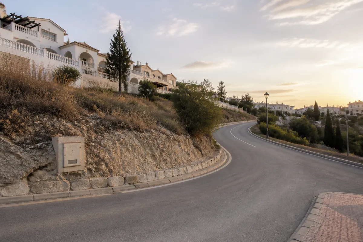 White villas on a hillside in Ciudad Quesada, Rojales
